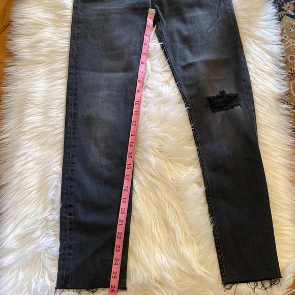 Re/Done Originals High Waist Ankle Crop Jeans Black 26 NWT - Picture 13 of 13